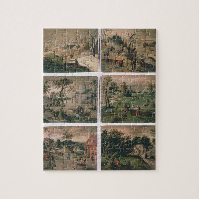 The Twelve Months of the Year: January, February, Jigsaw Puzzle (Vertical)