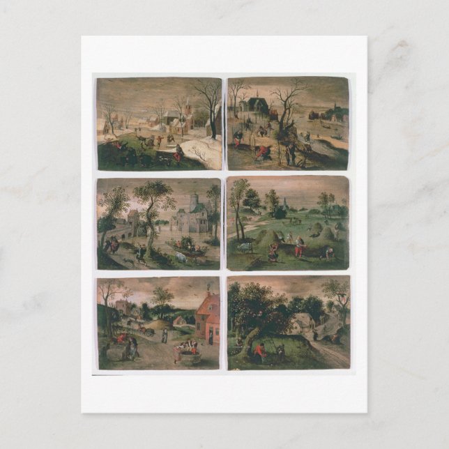 The Twelve Months of the Year: January, February, Postcard (Front)