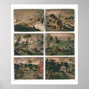 The Twelve Months of the Year: January, February, Poster