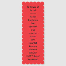 The Twelve Tribe and Twelve Disciples Bookmark