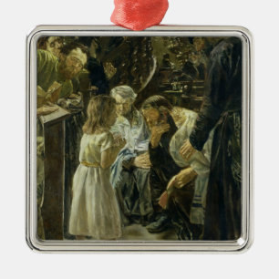 The Twelve-Year-Old Jesus in the Temple, 1879 Metal Tree Decoration
