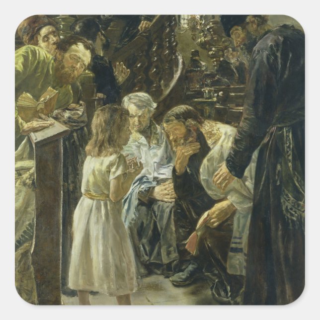 The Twelve-Year-Old Jesus in the Temple, 1879 Square Sticker (Front)