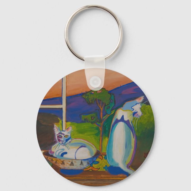 The Twevils-Pinky&Bleu Keychain (Front)