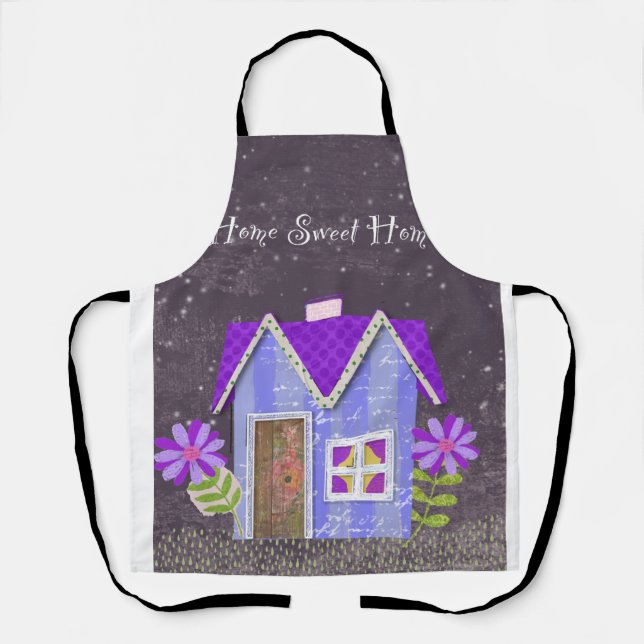 The Twilight Garden (Periwinkle & Indigo) Apron (Front)