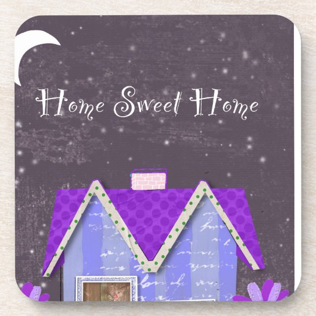 The Twilight Garden (Periwinkle & Indigo) Coaster (Front)