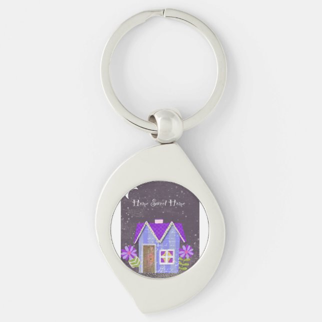 The Twilight Garden (Periwinkle & Indigo) Key Ring (Front)