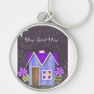 The Twilight Garden (Periwinkle & Indigo) Key Ring