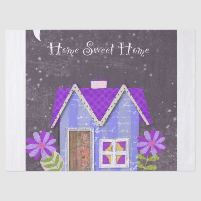 The Twilight Garden (Periwinkle & Indigo) Tissue Paper (Front)