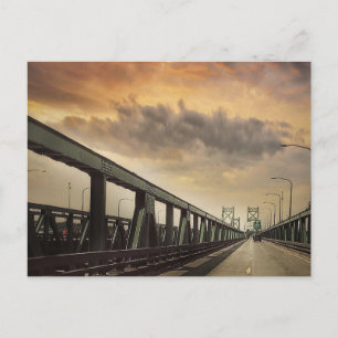 The Twin Bridges over the Mississippi Postcard