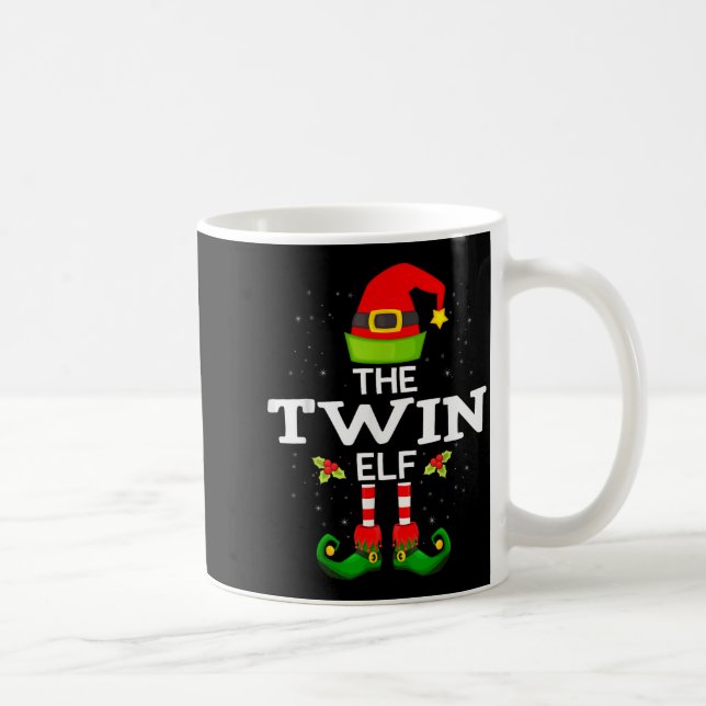 The Twin Elf Christmas Family Matching Pajama  Coffee Mug (Right)