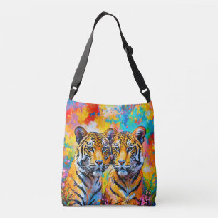 the twin tigers crossbody bag