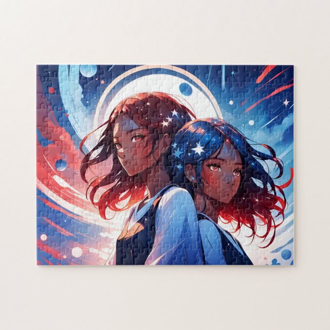 The Twins: Gemini Zodiac Sign Jigsaw Puzzle (Horizontal)