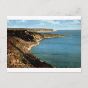 The Two Bays Swanage Vintage Coastal View Postcard