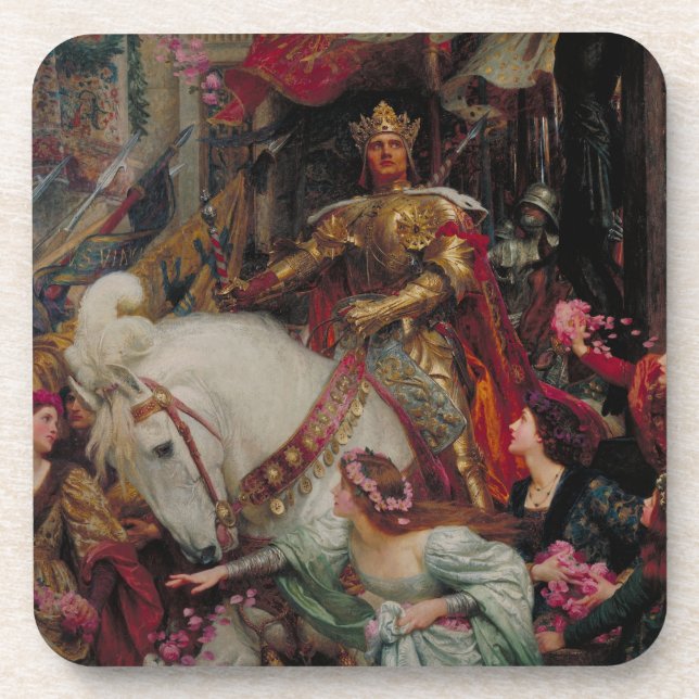 The Two Crowns by Sir Frank Bernard Dicksee Coaster (Front)