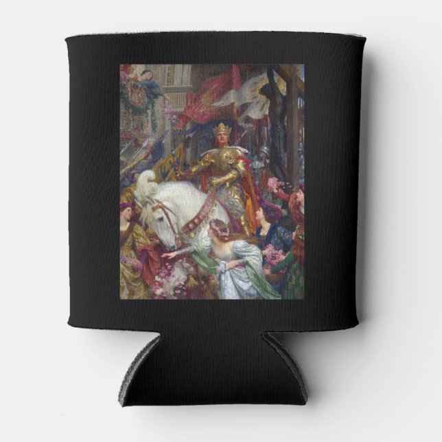 The Two Crowns c. 1900 by Sir Frank Dicksee Can Cooler (Front)