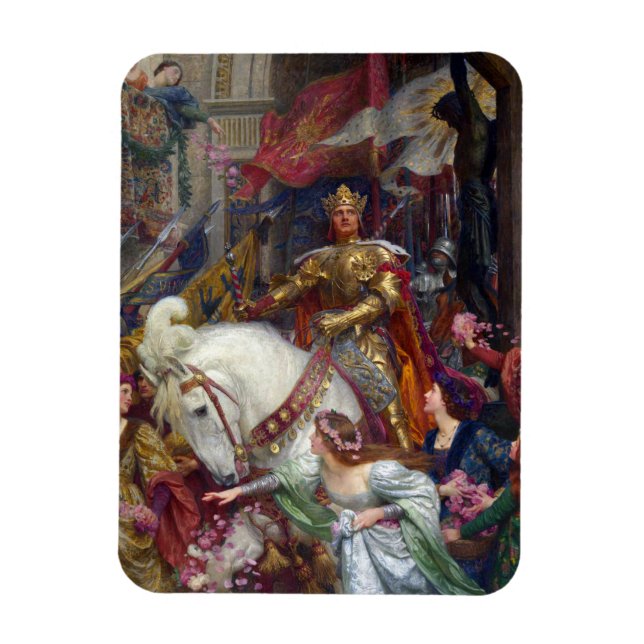 The Two Crowns c. 1900 by Sir Frank Dicksee Magnet (Vertical)