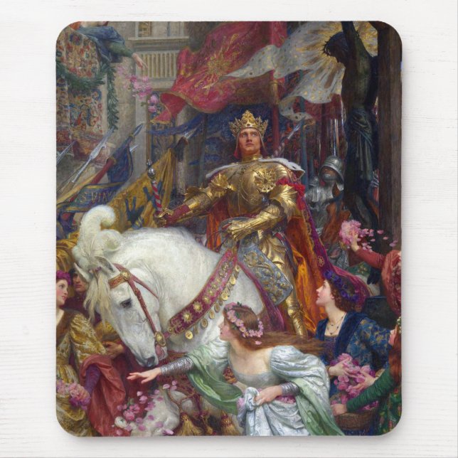 The Two Crowns c. 1900 by Sir Frank Dicksee Mouse Pad (Front)