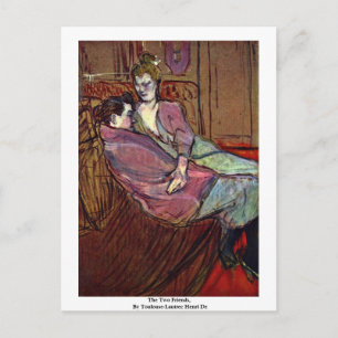 The Two Friends,  By Toulouse-Lautrec Henri De Postcard