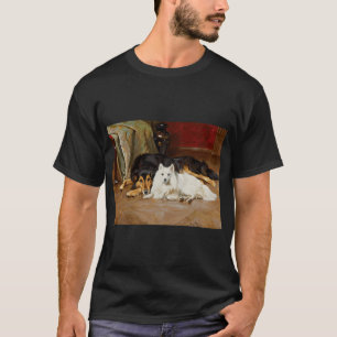 The Two Friends by Wright Barker ,dogs Victorian, T-Shirt
