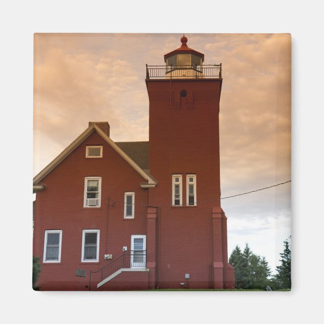The Two Harbours Lighthouse overlooking Agate Bay Magnet (Front)
