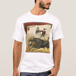 The Two Horse Act, Circus Performance, Circa 1874. T-Shirt