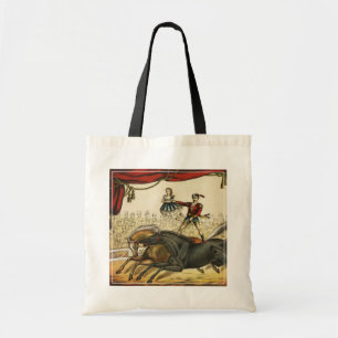 The Two Horse Act, Circus Performance, Circa 1874. Tote Bag
