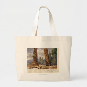 The Two Sentinels, at the Grove of Big Trees Large Tote Bag