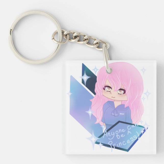 The Two Sided "Anyone Can Be A Princess" Key Ring (Front)