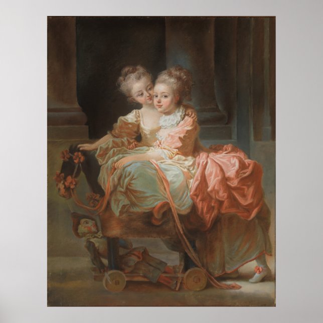 The Two Sisters - Jean-Honoré Fragonard Poster (Front)
