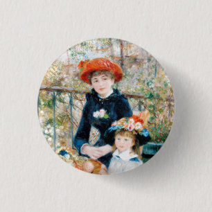 The Two Sisters, On the Terrace Auguste Renoir 3 Cm Round Badge