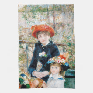 The Two Sisters, On the Terrace Auguste  Renoir    Tea Towel