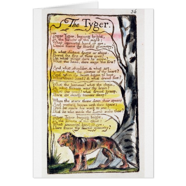 'The Tyger', plate 36 (Bentley 42) (Front)