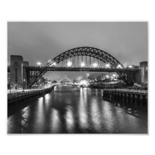 The Tyne Bridge at Night Photo Print