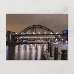 The Tyne Bridges at Night Postcard