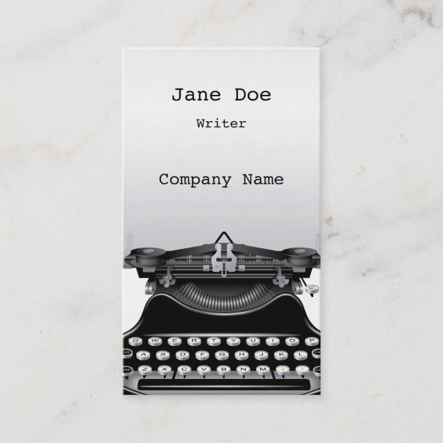 The Typewriter Business Card (Front)