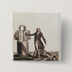 The Tyrant of the Revolution Crushed 15 Cm Square Badge