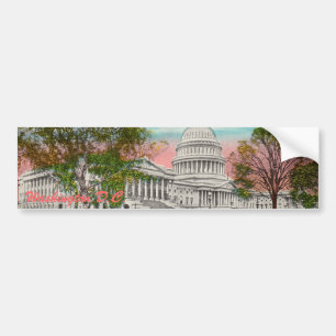 The U.S. Capitol Vintage Bumper Sticker