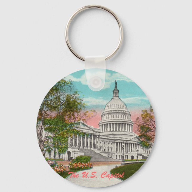 The U.S. Capitol Vintage Keychain (Front)