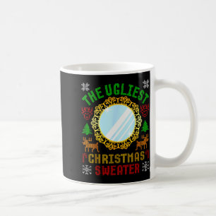 The Ugliest Ugly Christmas Sweater With Mirror Fun Coffee Mug