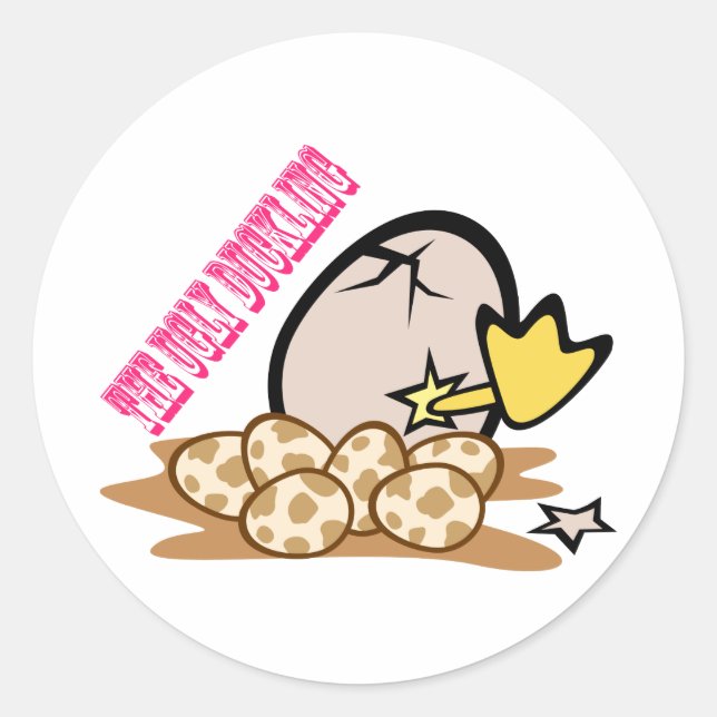 The Ugly Duckling Classic Round Sticker (Front)