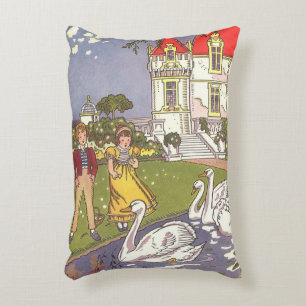 The Ugly Duckling, Vintage Fairy Tale by Hauman Decorative Cushion