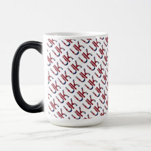 The UK Union Jack British Flag Typography Elegant Magic Mug