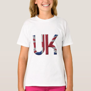 The UK Union Jack British Flag Typography Elegant T-Shirt