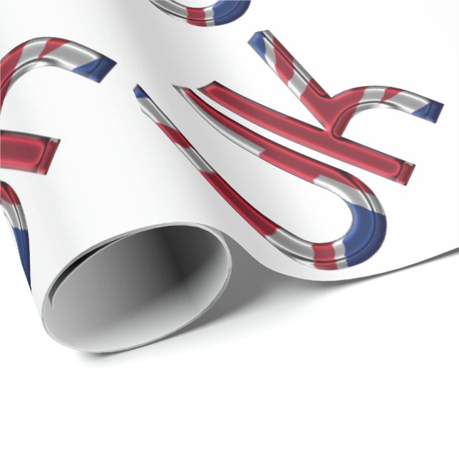 The UK Union Jack British Flag Typography Elegant Wrapping Paper (Roll Corner)