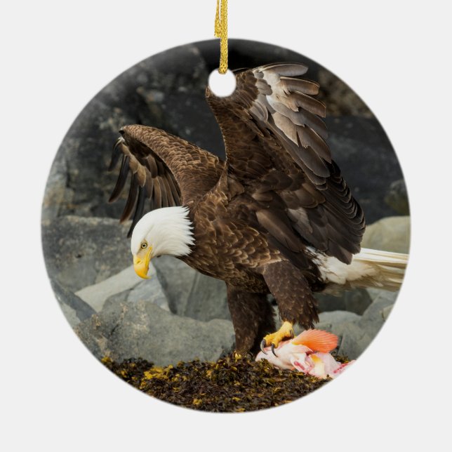 The Ultimate Bald Eagle Ceramic Ornament (Back)