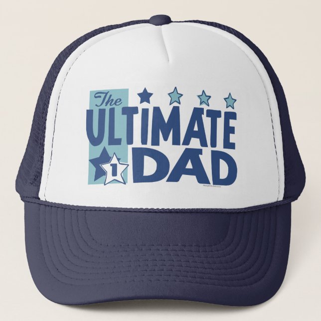 The Ultimate Dad Blue Trucker Hat (Front)