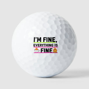 The Ultimate "I'm Fine" Men's Hoodies Golf Balls