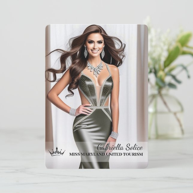 The Ultimate Pageant Promo Card - Portrait (Standing Front)