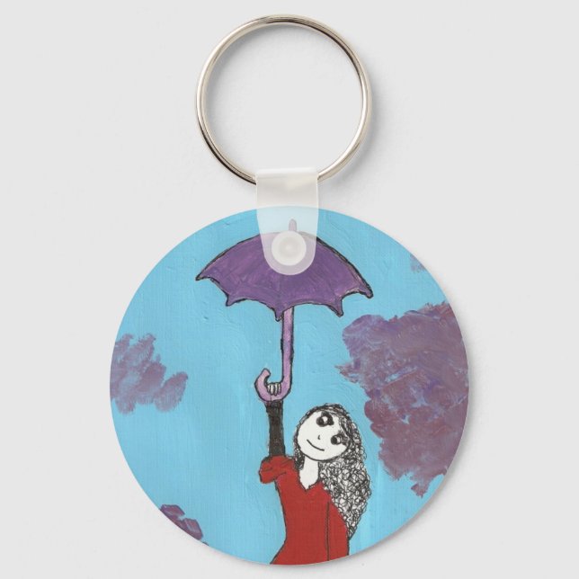 The Umbrella Girl Key Ring (Front)