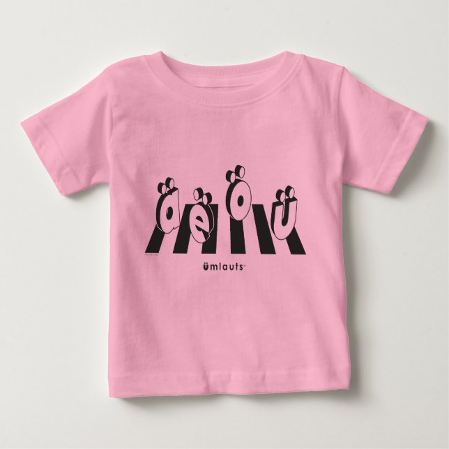 “The Umlauts™ Crossing Over” Baby T-Shirt (Front)